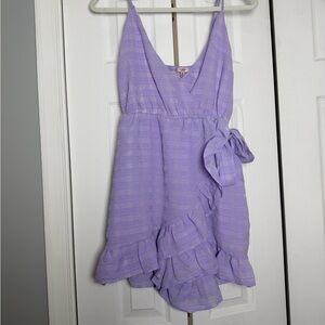 Lavender Ruffle Mini Dress